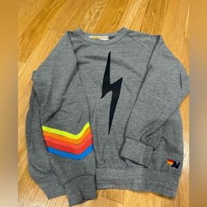 Aviator nation lightening bolt sweatshirt crew neck
